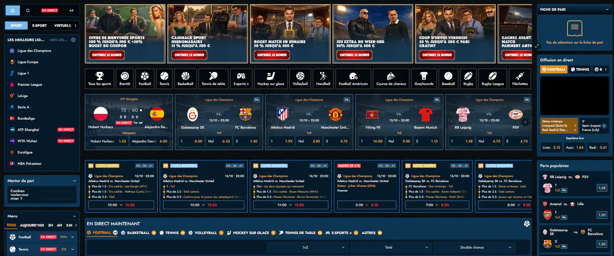 Paris sportifs en ligne